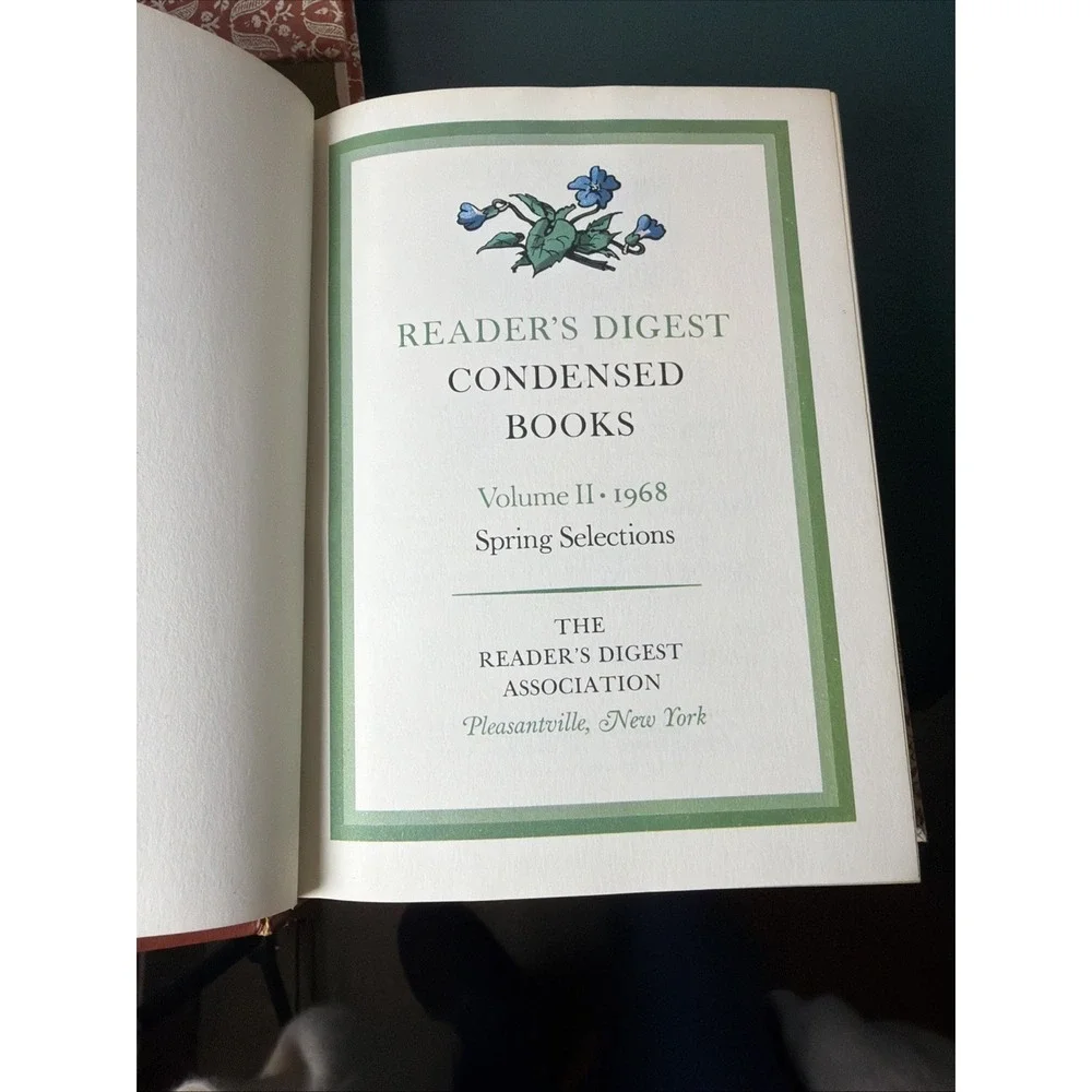 Vintage Readers Digest Condensed Books Volume 2 1968  Volume 2 1975 1st Editions